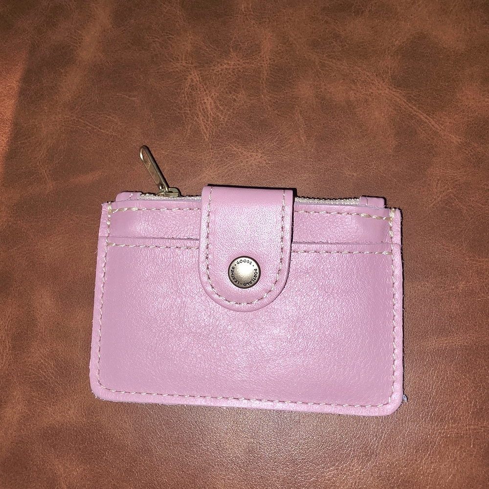 Portland Leather Pink Leather Card Holder